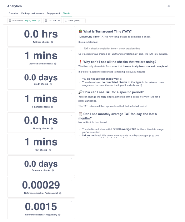 Analytics Dashboard Explainer Checks