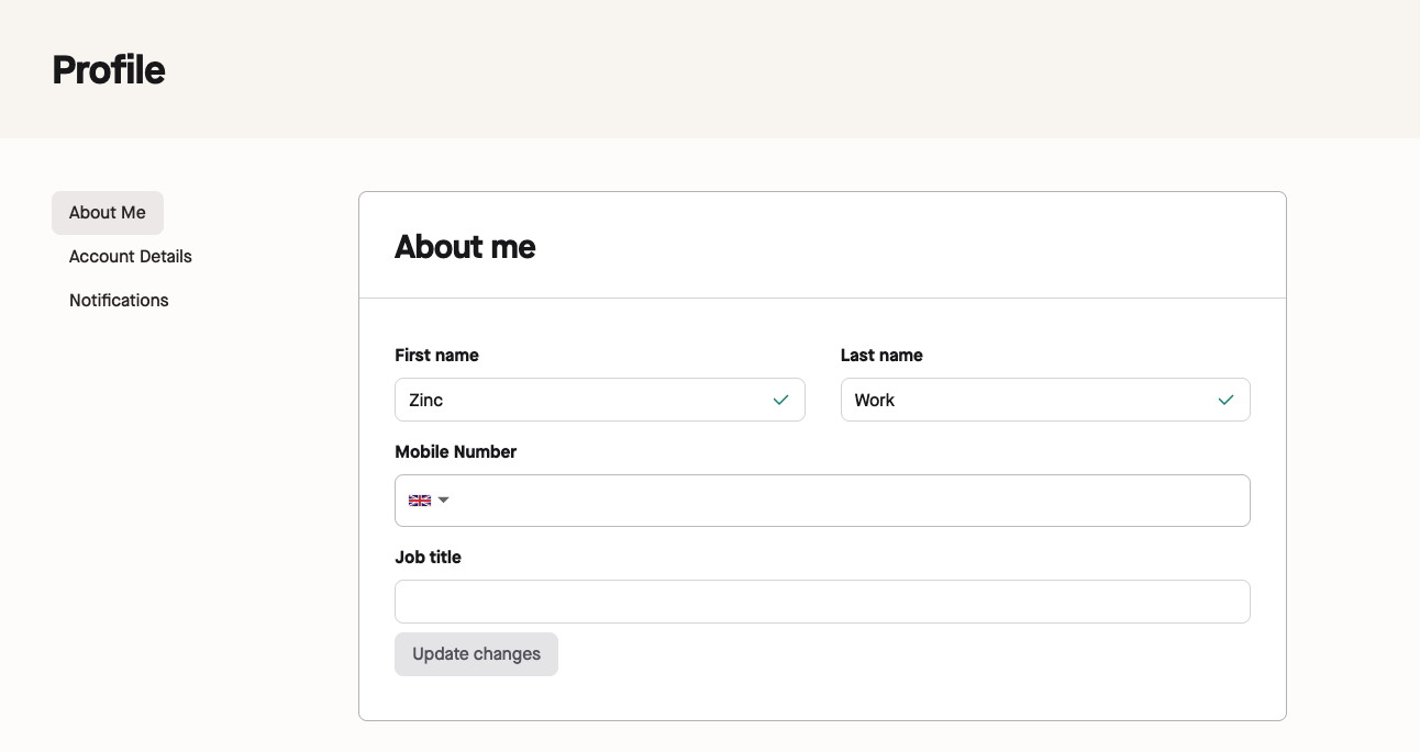 How Can I Manage My Account Information and Email Notifications on Zinc2