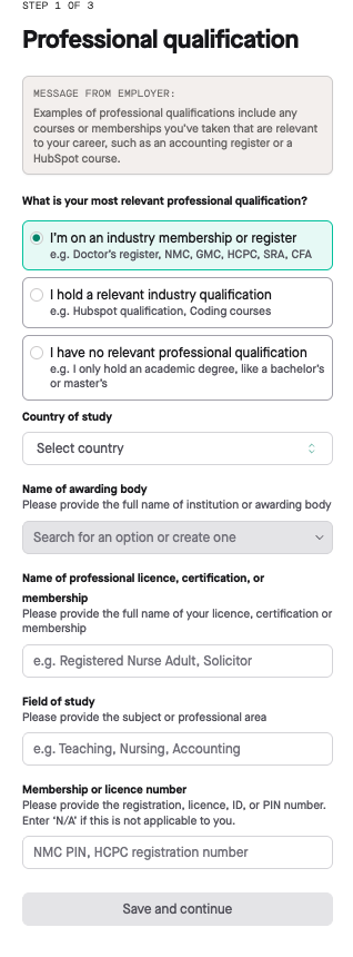 How to Complete a Professional Qualification Check2