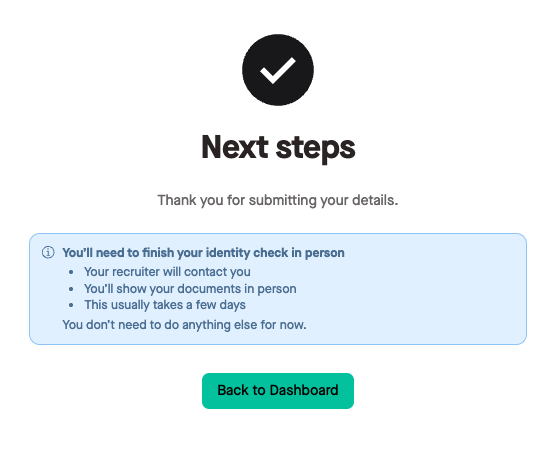 How to complete your DBS identity check manual flow