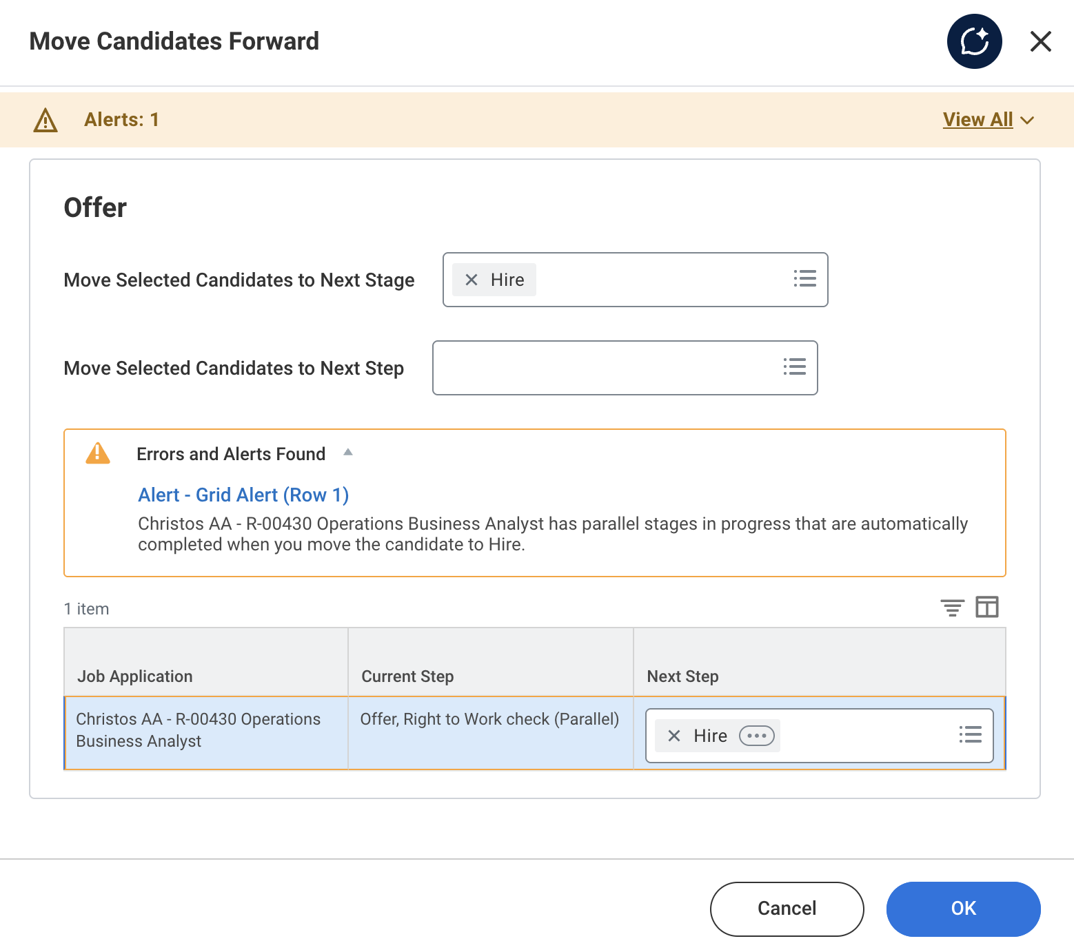 Moving a Candidate from Recruiting to HCM on Workday1